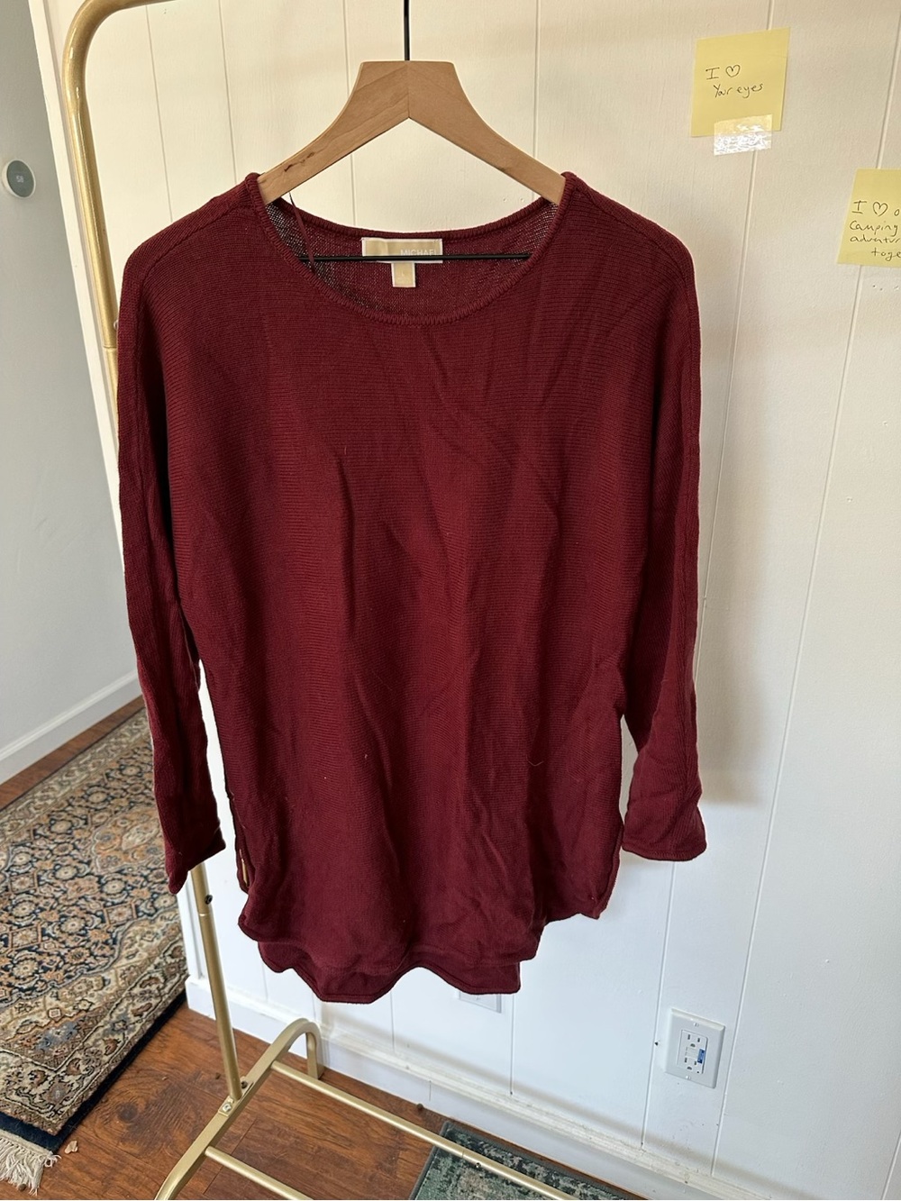 Michaels Women's Long Sleeve Crewneck Top - Wine